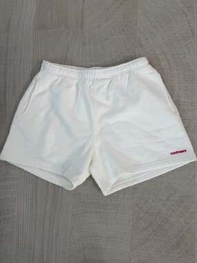 Madhappy Classic Fleece Shorts in White
